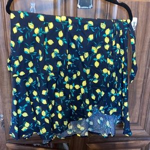 Navy blue with lemons banana republic factory size 12